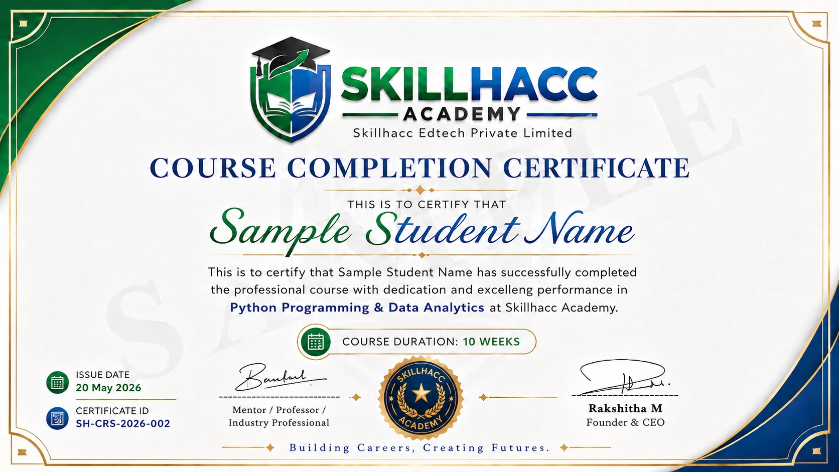 Course Completion Certificate