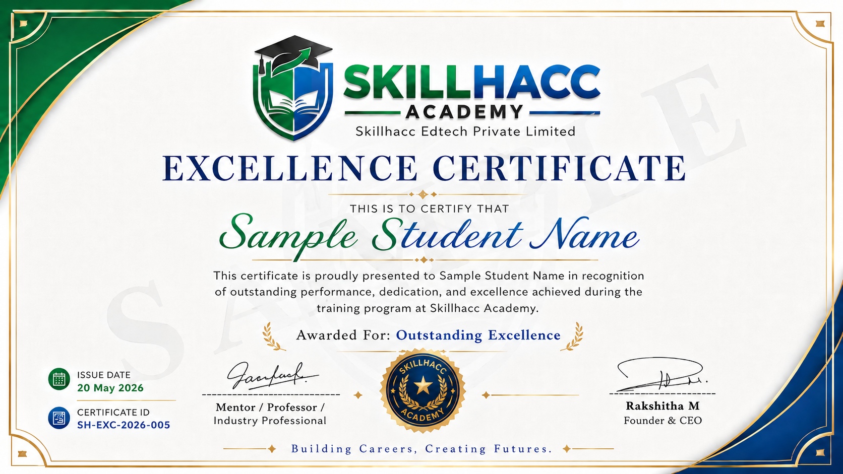 Excellence Certificate