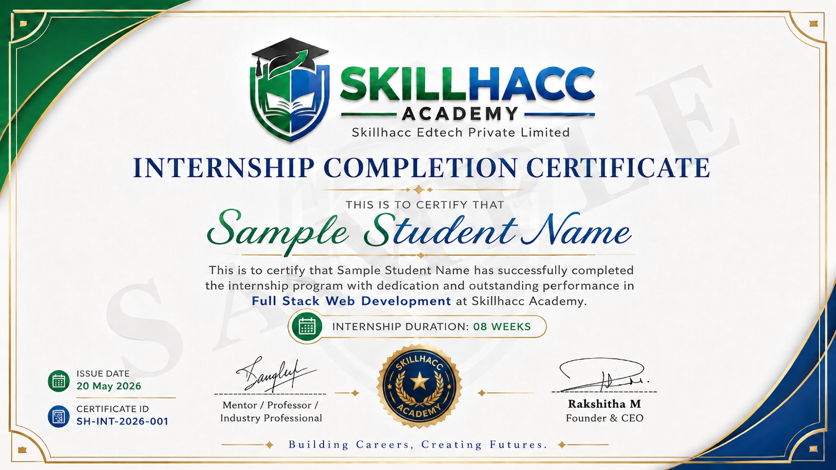 Internship Completion Certificate