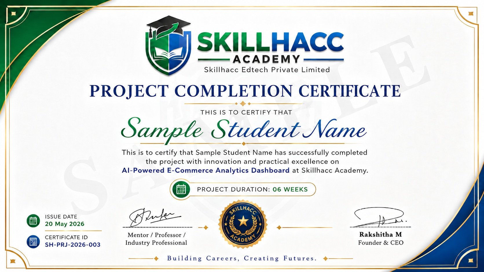 Project Completion Certificate