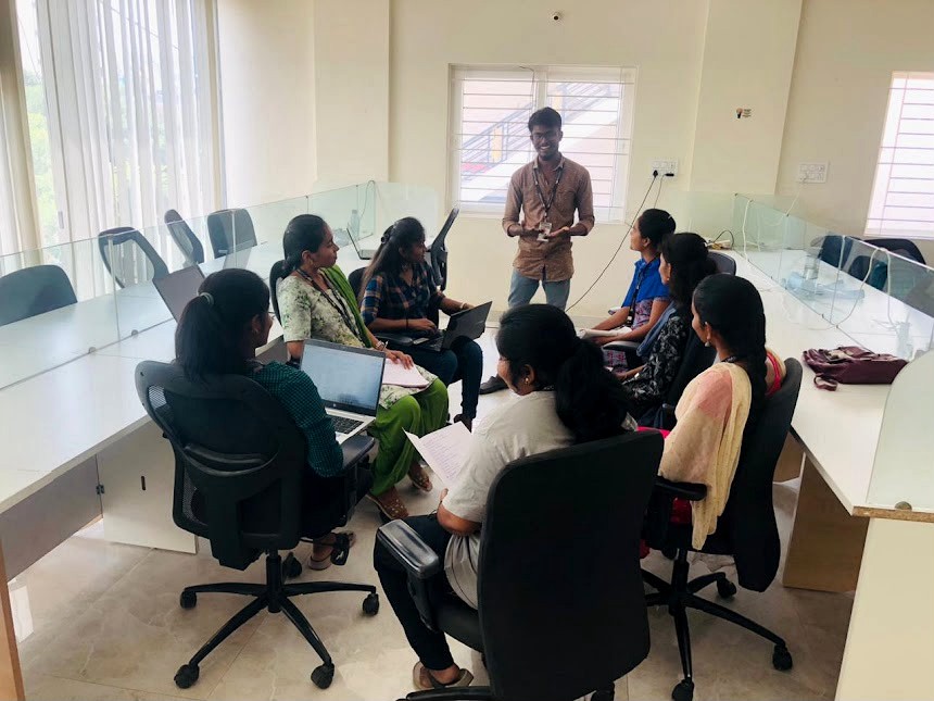 Small group mentoring and guided practical session